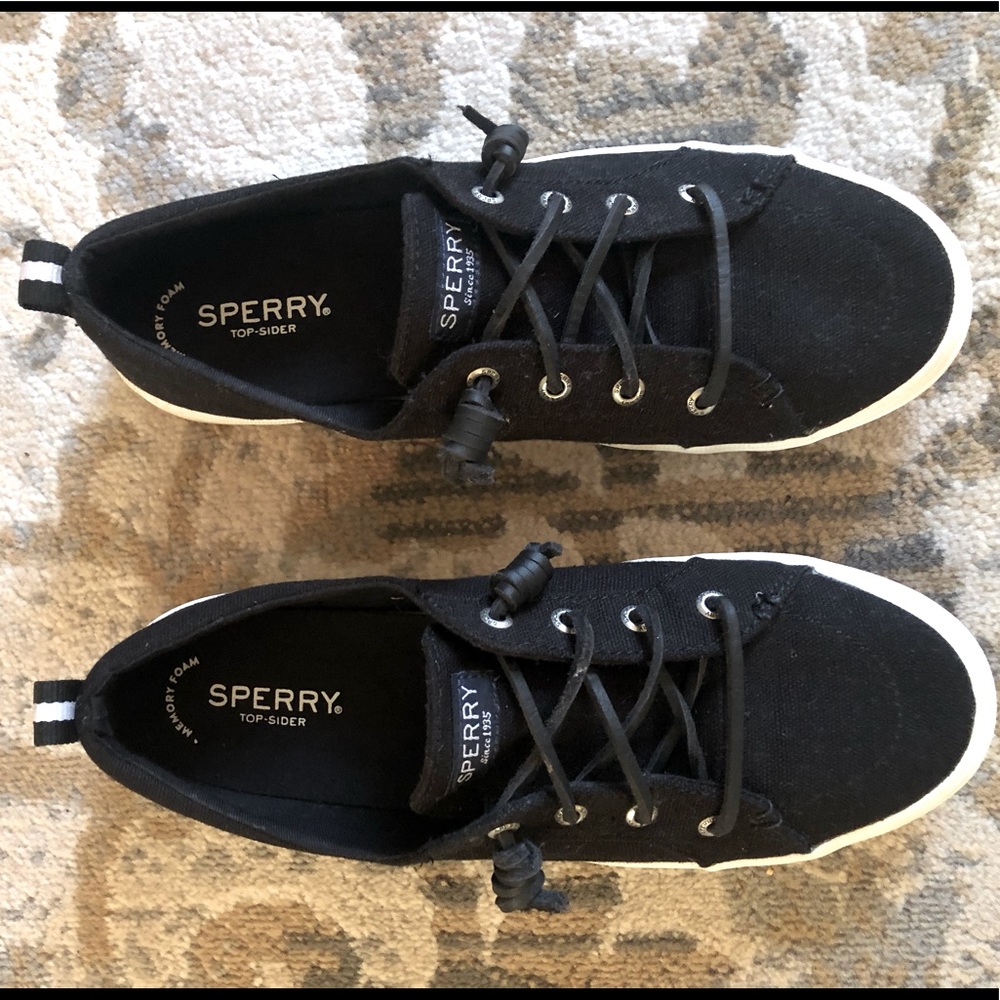 Sperry topsider crest vibe linen Black size 8.5